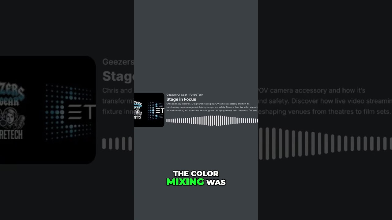 ETC Lighting: Intuitive, Silent, and Perfect for Stage #shorts