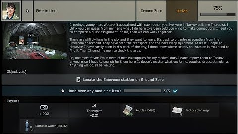 Escape From Tarkov : Locate The Emercom Station on Ground Zero (First in line)