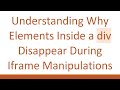 Understanding Why Elements Inside a div Disappear During Iframe Manipulations