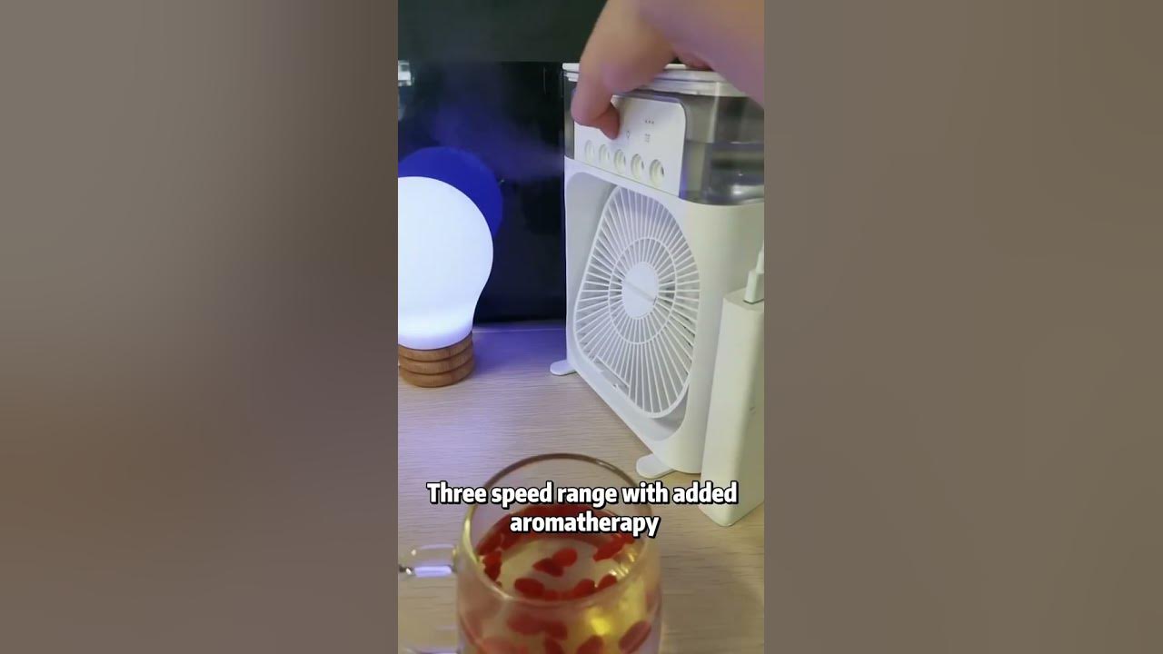 3 in 1 Air Humidifier Cooling USB Fan Fast Cooling, Colorful Lights, and Energy Saving