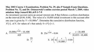Exam P exercise for February 21, 2019