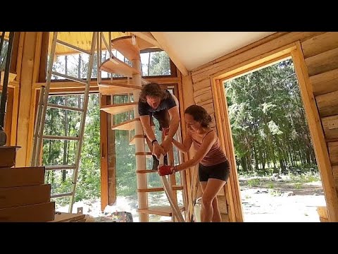  Round (spiral) staircase for round tiny house - installation
