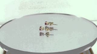 Estate 0.50ct Ruby in 10k Yellow Gold Stud Earrings