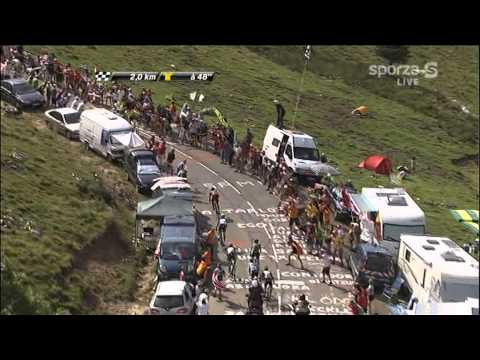 Jelle Vanendert wint op Plateau de Beille Tour de France 16 Juli 2011