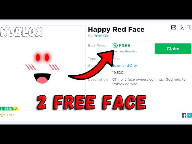 HOW TO GET FREE LIMITED FACES!! (Roblox) 