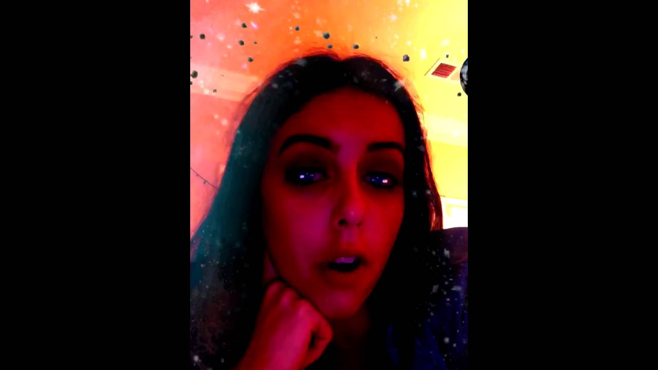 Dani Cimorelli Using The Space Galaxy Snapchat Filter - YouTube