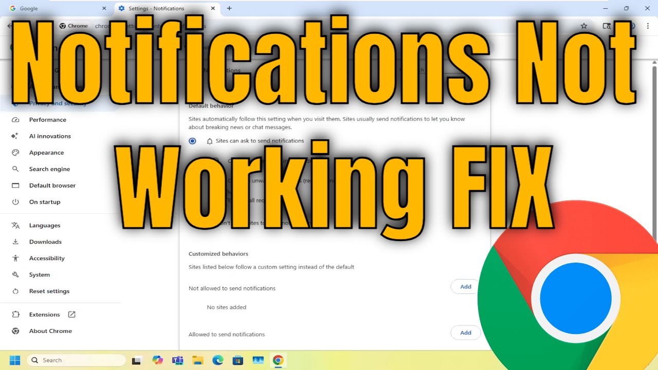 How To Fix Notifications Not Working on Google Chrome [Solution] - YouTube