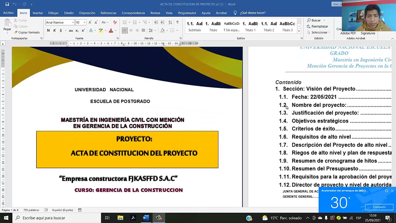 MODELO DE ACTA DE CONSTITUCION DE UN PROYECTO EN WORD - YouTube