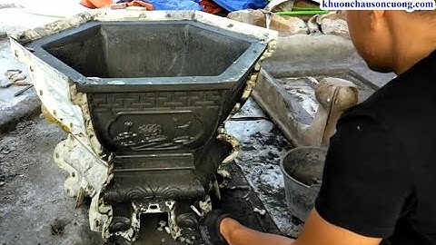 Khuôn chậu Sơn Cương   Đúc chậu LIỀN LUÔN CHÂN lục giác 65