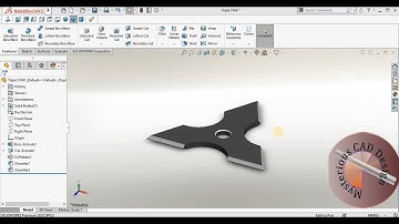 How to design ninja star in solidworks || solidworks tutorial