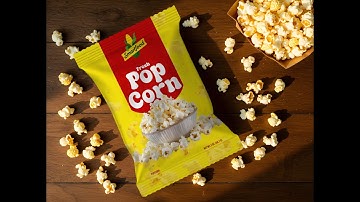 How to Design a PopCorn brand Label packaging design