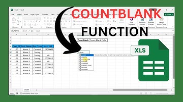 How To Use Countblank Function In Excel Sheet