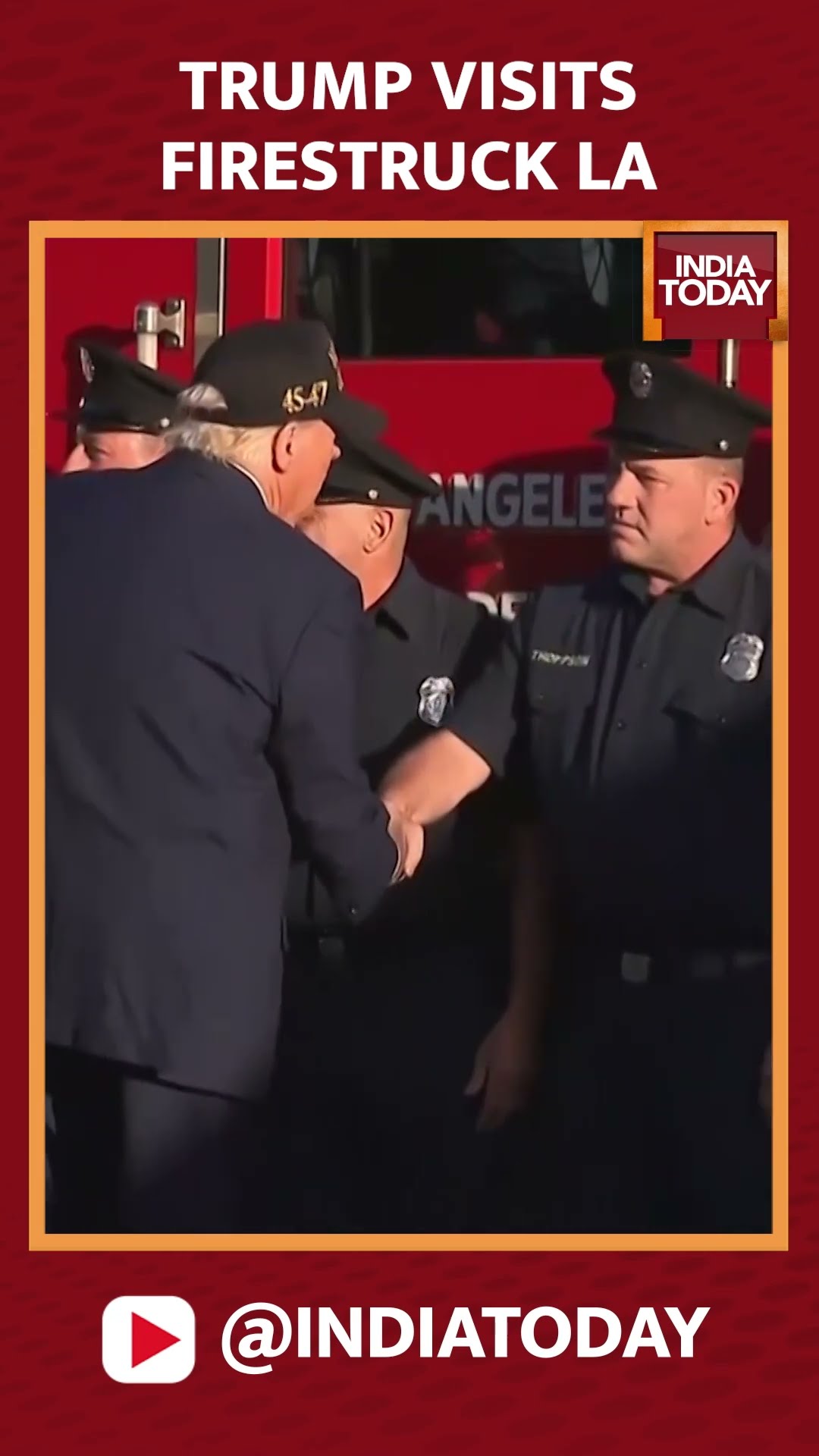 US President Donald Trump Visits Los Angeles As Wildfires Continue To Burn