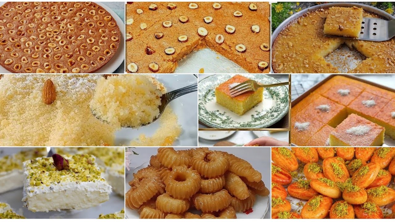 ١٠ وصفات دقيق السميد حلويات الصيف تنقذك في آخر لحظه حلو رقم ٨ خطير بجد هتاكلي صوابعك وراه