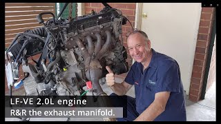 Mazda 3: R&R the exhaust manifold on a 2.0L LFVE engine. 2009 2010 2011 2012 2013 2nd LF-VE remove