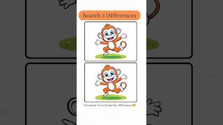 Only 1% People Can Find The 3 Differences? | Sharp Eye 🐒🐒 #185 #New #shorts #kids #puzzles #ytshorts