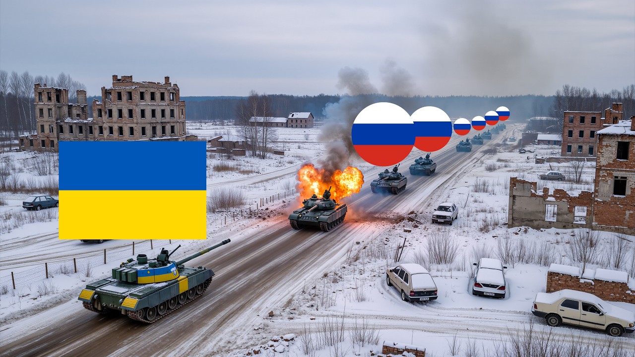 Танк «Абрамс» устроил засаду на российский конвой в Покровске.