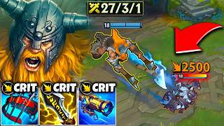 This guy locked in Xerath against me so I ruined his day with Crit Olaf (ONE SHOT AUTOS)