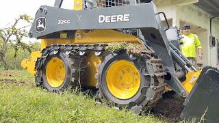 Mazio Attachments Skid Steer Loader Steel Tracks Cadenas Metálicas Minicargador Orugas Metálicas