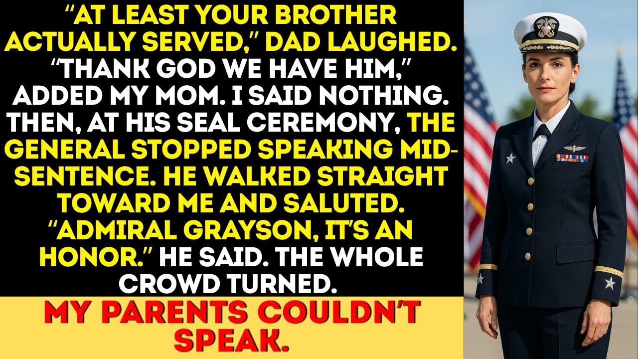 My Parents Mocked Me at My Brother’s SEAL Ceremony — Then the General Revealed My Rank.