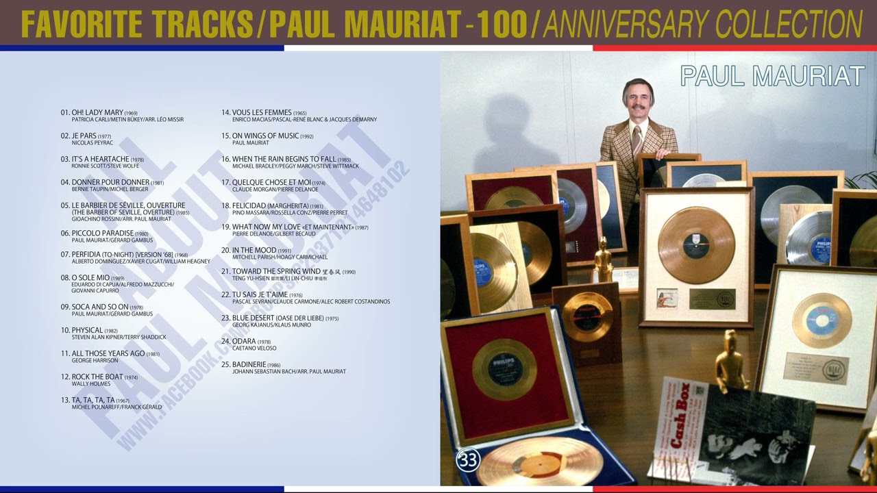 Paul Mauriat vol.33 100th anniversary collection - YouTube