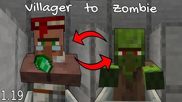 How To Zombify Villagers In Minecraft! (Bedrock, Java, mcpe, ps4, Xbox)