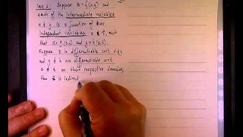 Partial Derivatives - the Chain Rule Case 2
