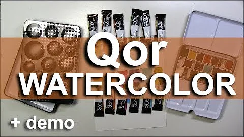 WATERCOLOR: Qor high chroma and earth colors sets review - RED PANDA painting demo