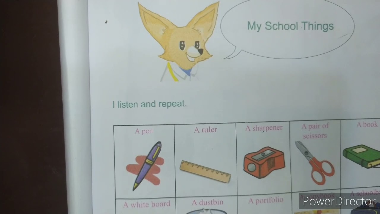 الإنجليزية الاولى متوسط الادوات المدرسية ص17,18,19