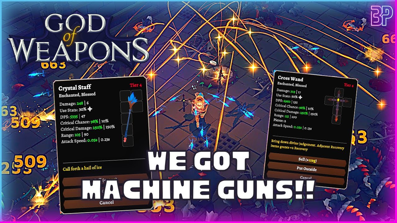 MACHINE GUNS!! God of Weapons Calamity 5 Priestess YouTube