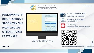 Guidance on Stock Opname Report Input via SIRIKA Application for Healthcare Facilities