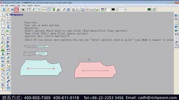 How to Copy and Paste Pattern in Richpeace Apparel CAD Software