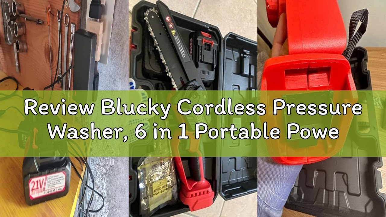 Review Blucky Cordless Pressure Washer, 6 in 1 Portable Power Washer, cordless power washer with 2 B