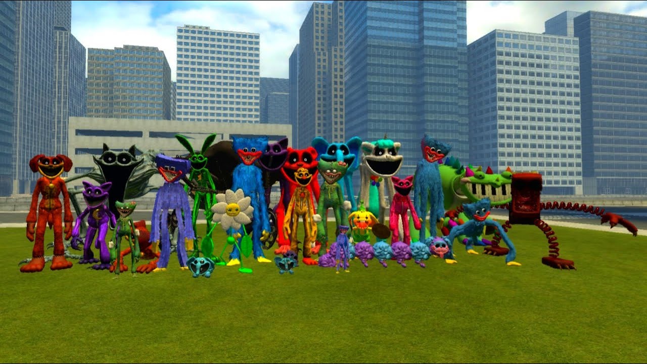 Surviving All Chapter 1,2,3 and 4 Poppy Playtime Monsters! (Garry's Mod ...
