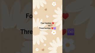 Four besties vs Three besties.... Tag that trio and quarlet....#trio#