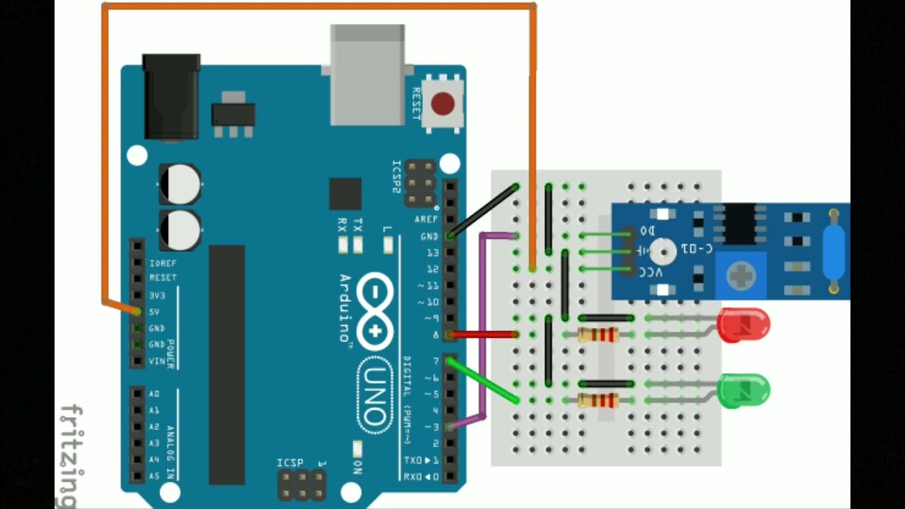 PROJECT SENSOR DAN AKTUATOR, SENSOR GETAR SW-420 + ARDUINO UNO + LED ...