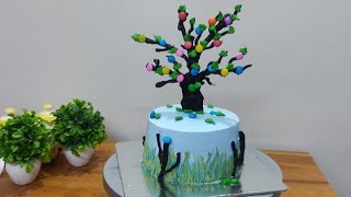 Tree theme cake..