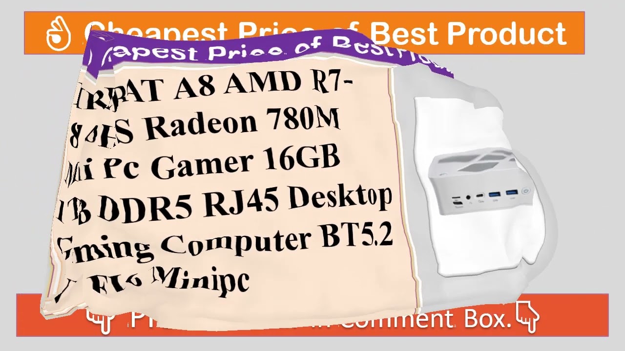 FIREBAT A8 AMD R7-8745HS Radeon 780M Mini Pc Gamer 16GB 1TB DDR5 RJ45 Desktop