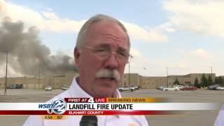 Massive landfill fire burns in Elkhart County