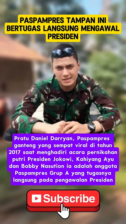 Paspampres tampan ini bertugas langsung mengawal presiden