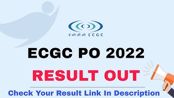 ECGC PO Result Out | ECGC PO 2022 result | ECGC PO Result 2022 | ECGC PO Result