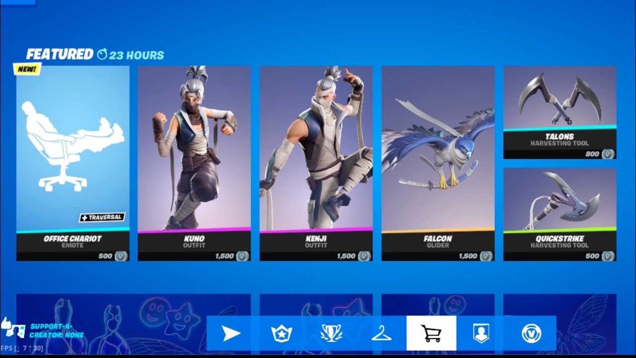 *New* Office Chariot emote is in the shop! 2 Ninja skins return!