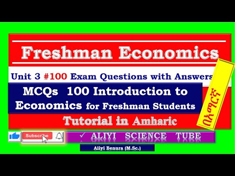 Freshman Economics Unit 3 #100 Exam Questions with Answers Tutorial in ...