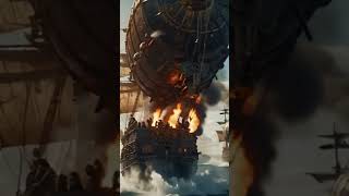 "Epic Air Battle: The Flying Ship in Action - Steampunk Naval Warfare"