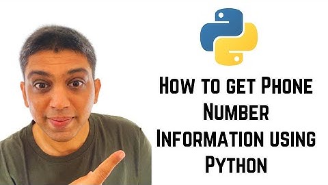 How to get Phone Number Information using Python