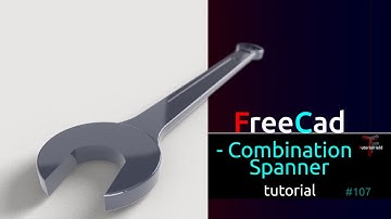 Freecad tutorial - Combination Spanner - Product design #107