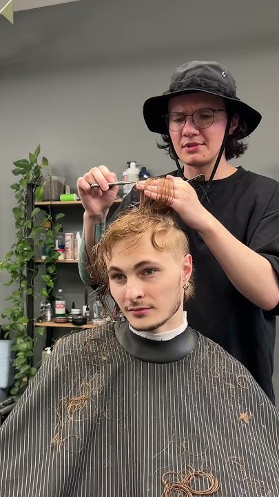 Кучерявый Маллет 🏻 #haircut #hair #cut #hairstyle #transformation # ...