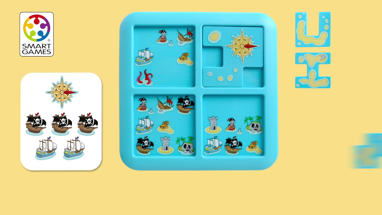 Smart Games Pirate Battle Logic Puzzle - 80 Challenges, Single Player Strategy Game For Kids & Adults - View #9