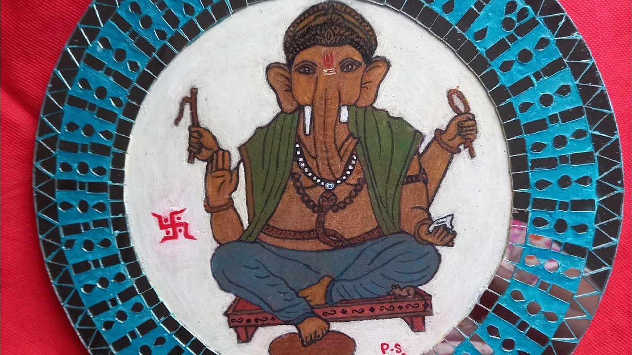 Ganpati bappa painting|Handcrafted spiritual artwork