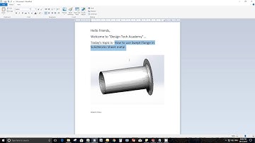 Swept flange & conical body in SolidWorks